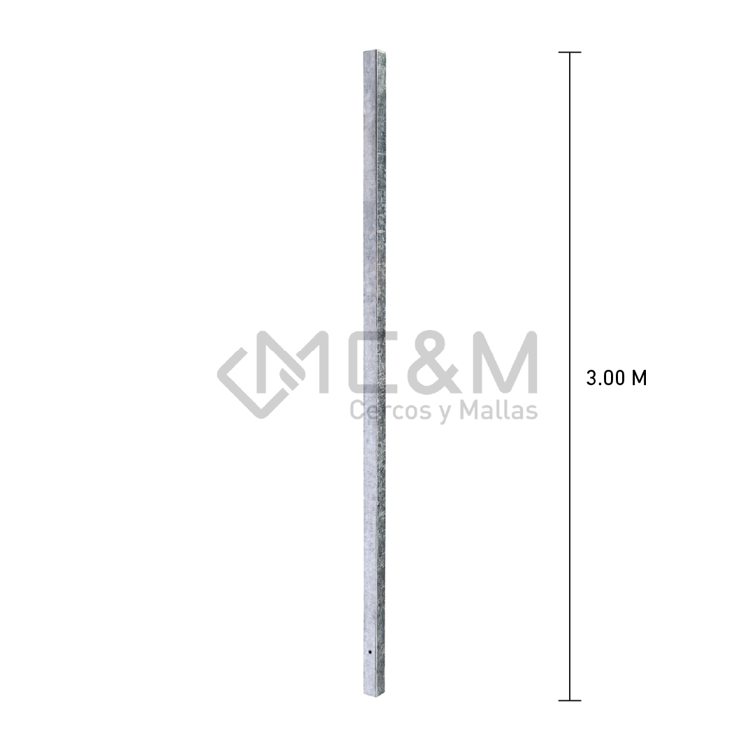 POSTE GALVANIZADO 60X60X1.5X3000MM - Imagen 2