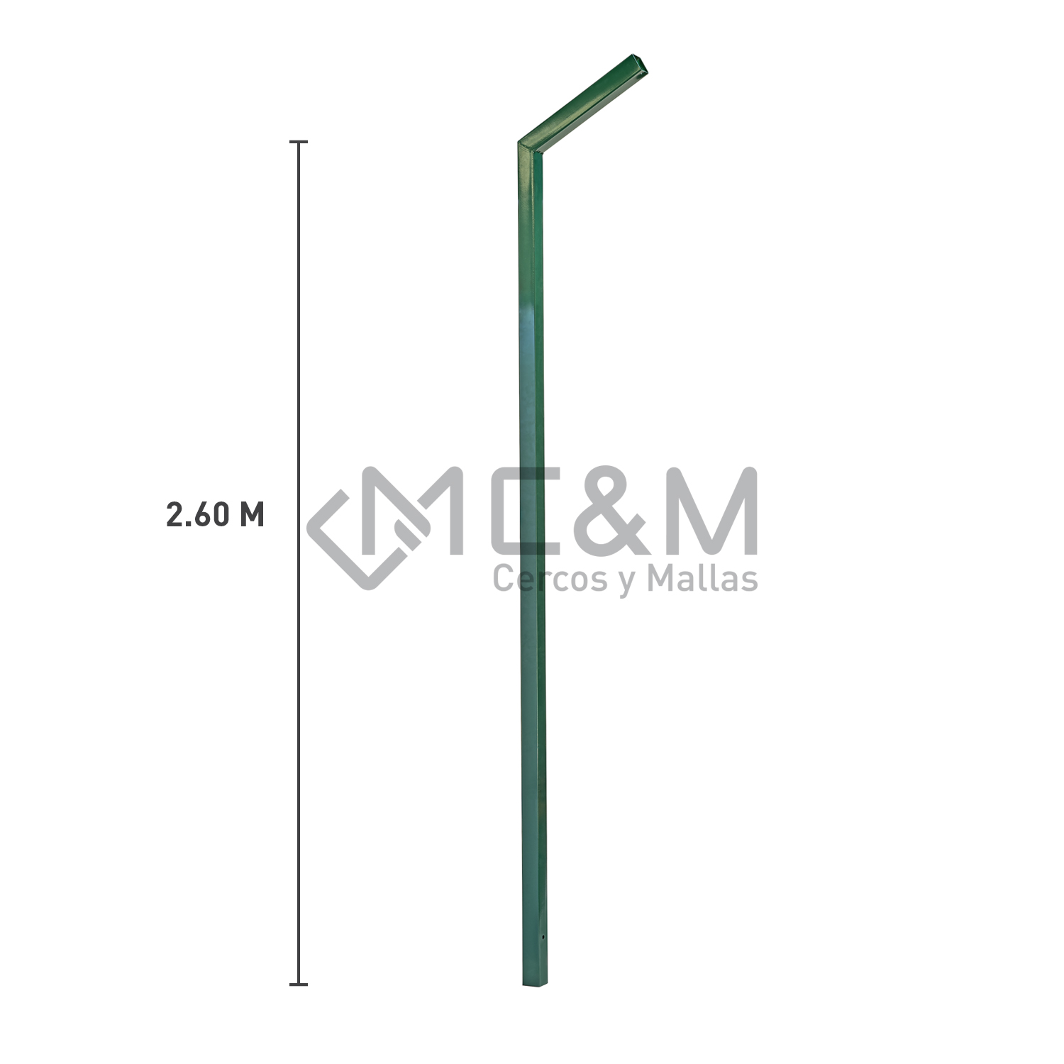 POSTE C/BRAZO GALV/VERDE 60X60X1.5X2600MM - Imagen 4