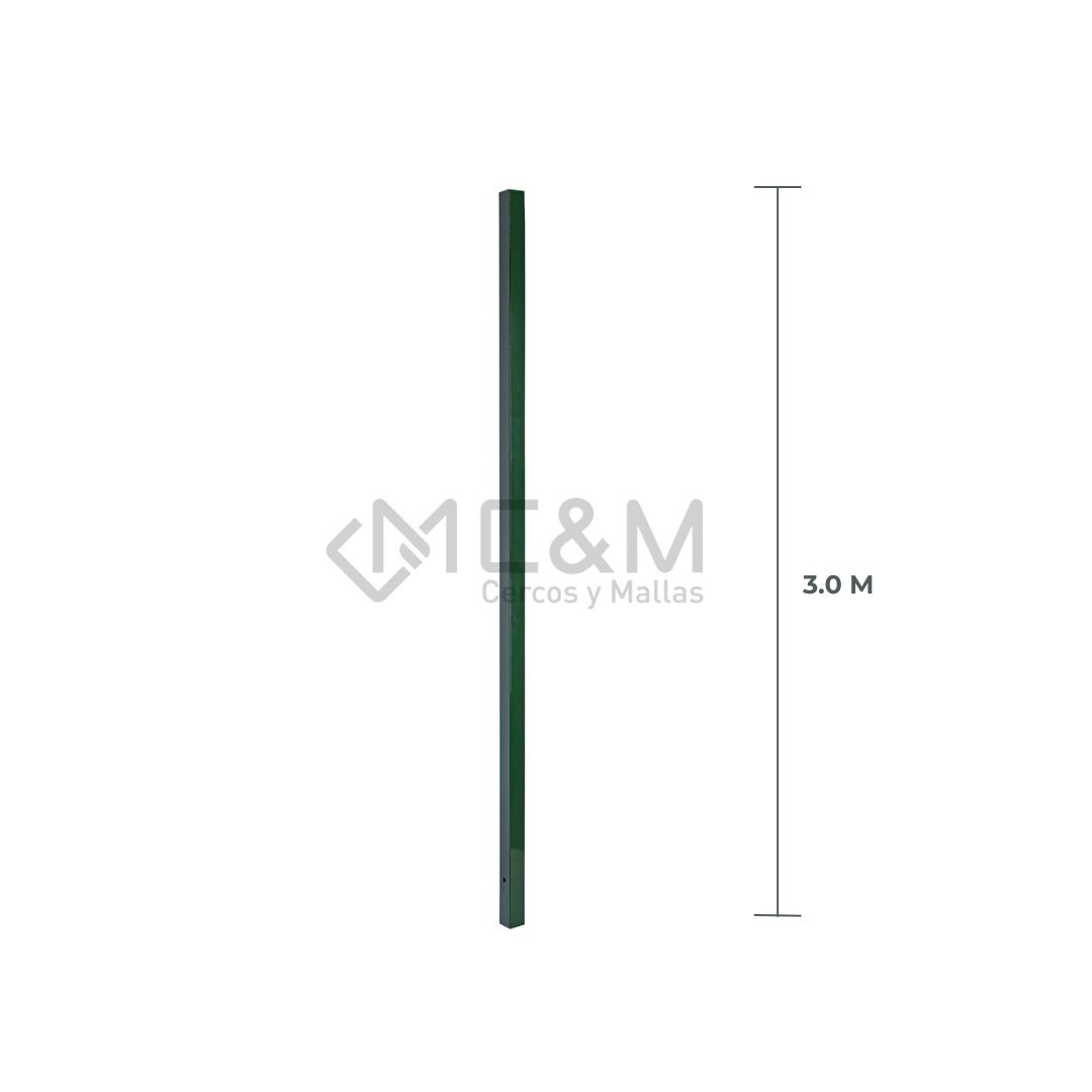 POSTE GALV/VERDE 60X60X1.5X3000MM - Imagen 3